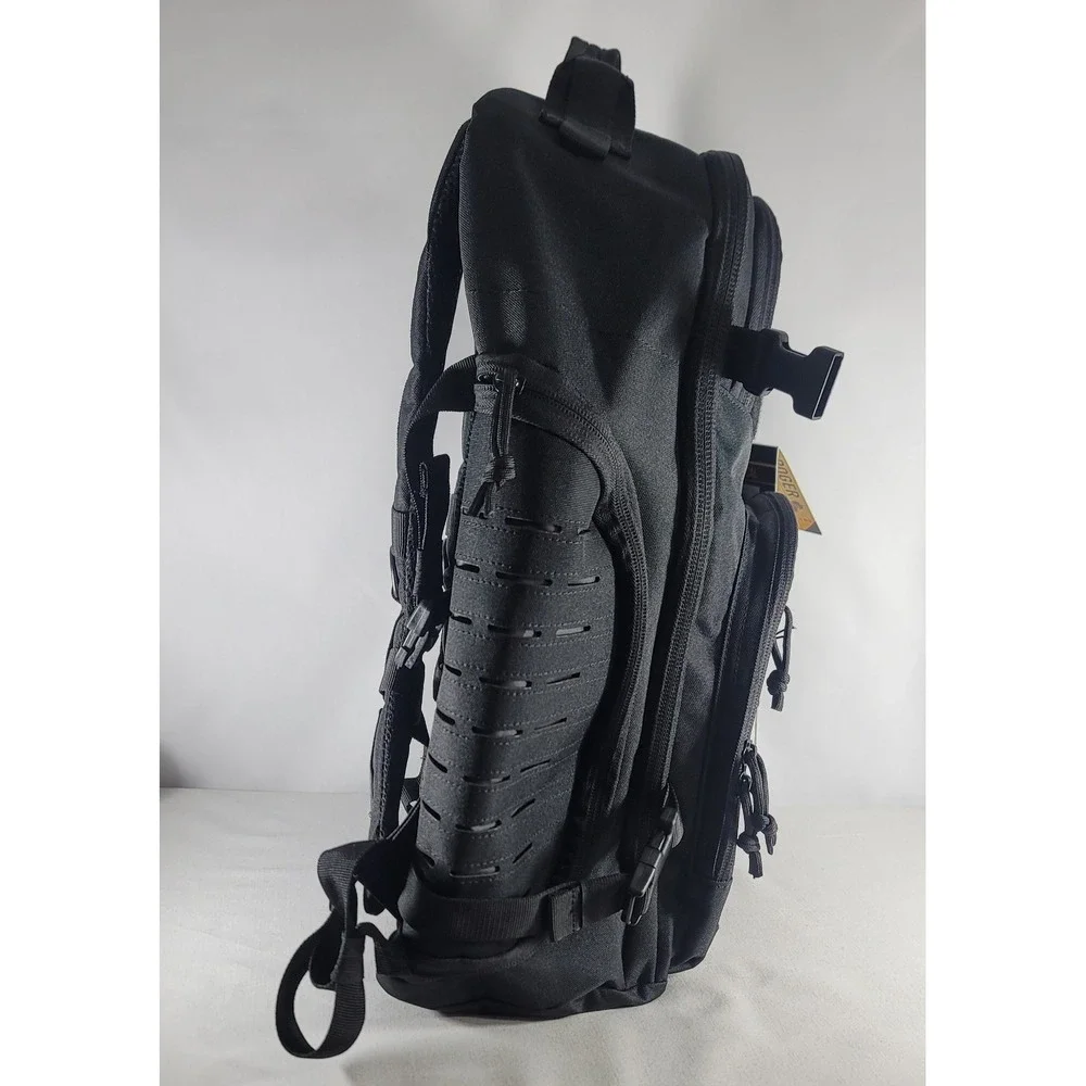 Highland Tactical Black Roger Molle Backpack Sternum Strap Padded Back Panel NWT
